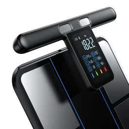 Renpho PEU-R-MSC01-BK-SPF Báscula Inteligente con Asa, 8 Electrodos, Pantalla LCD