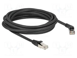 DeLOCK Cable de red Cat.6a S/FTP 5 m con conector RJ45 angulado a 45°