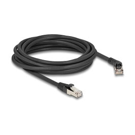DeLOCK Cable de red Cat.6a S/FTP 5 m con conector RJ45 angulado a 45°