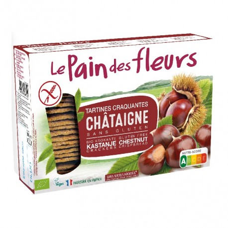 LE PAIN DES FLEURS Cracker de Castaña Bio Sin Gluten y Vegano 300g