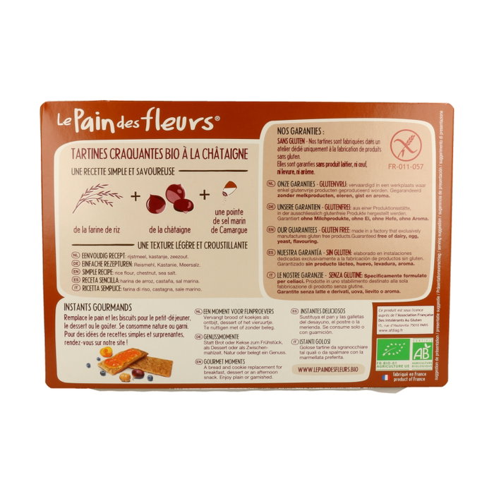 Le Pain des Fleurs Pan de Flores con Castaña Bio 300g Le Pain des Fleurs Pan de Flores con Castaña Bio 300g