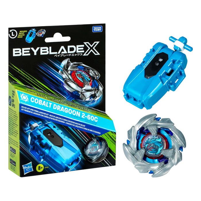 Hasbro Beyblade X Set Premium Cobalt Dragoon 2-60C de rotación izquierda Hasbro Beyblade X Set Premium Cobalt Dragoon 2-60C de rotación izquierda