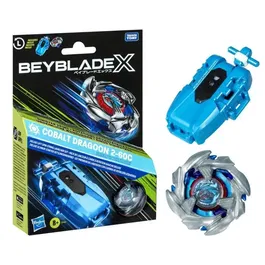 Hasbro Beyblade X Set Premium Cobalt Dragoon 2-60C Lanzador con Cuerda Rotación Izquierda +8 Años