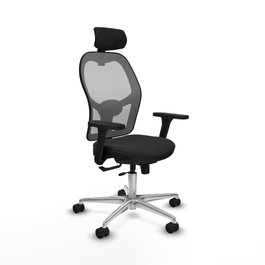 PIQUERAS Y CRESPO Silla de oficina Jorquera Sincro/Traslack Negro y Gris