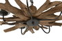 DKD Home Decor Lámpara Techo Item Home 90 x 90 x 35 cm Teca Hierro