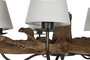 DKD Home Decor Lámpara Techo Item Home 90 x 90 x 35 cm Teca Hierro