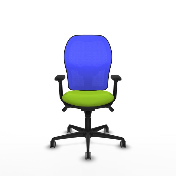 PIQUERAS Y CRESPO Silla de oficina Jorquera con mecanismo Sincro, Pistacho y Azul