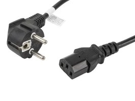 Lanberg Cable de Alimentación Schuko CEE 7/7 a IEC 320 C13, 1.8m