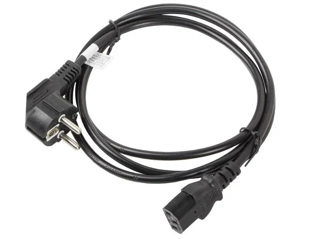 Lanberg Cable de Alimentación Schuko CEE 7/7 a IEC 320 C13, 1.8m