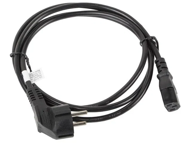 Lanberg Cable de Alimentación Schuko CEE 7/7 a IEC 320 C13, 1.8m