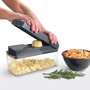 Metaltex Slice Cube Cortador y Rallador de Verduras Multifunción con 10 Cuchillas de Acero Inoxidable, Recipiente 1.5L y Tapa - 23.5x10.5x14 cm