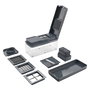 Metaltex Slice Cube Cortador y Rallador de Verduras Multifunción con 10 Cuchillas de Acero Inoxidable, Recipiente 1.5L y Tapa - 23.5x10.5x14 cm
