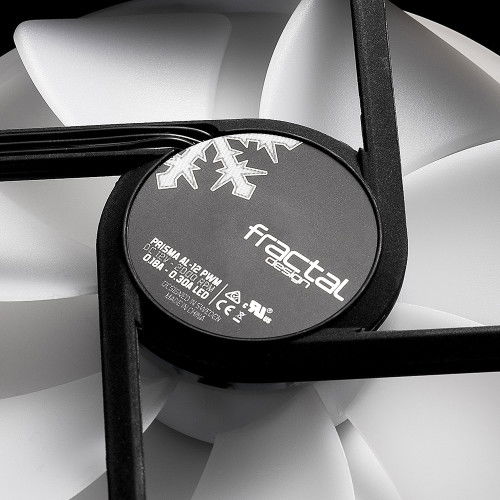 Fractal Design Ventilador Prisma AL-12 PWM 12cm Negro Blanco Iluminación LED PWM para Carcasa de Ordenador