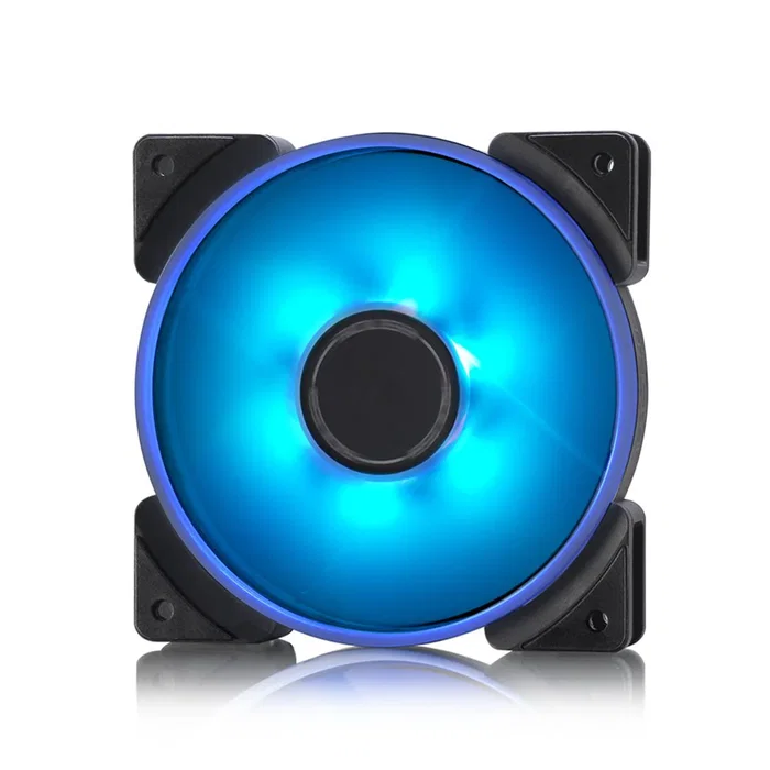 Fractal Design Ventilador Prisma AL-12 PWM ARGB - Ventilador PC 120mm Negro/Blanco con LED RGB y Control PWM - 1 Unidad