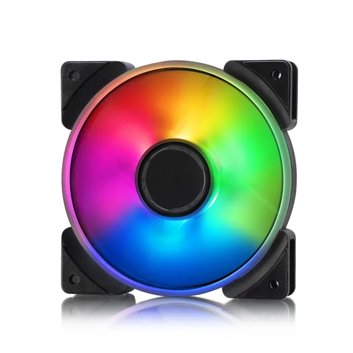 Fractal Design Ventilador Prisma AL-12 PWM ARGB - Ventilador PC 120mm Negro/Blanco con LED RGB y Control PWM - 1 Unidad
