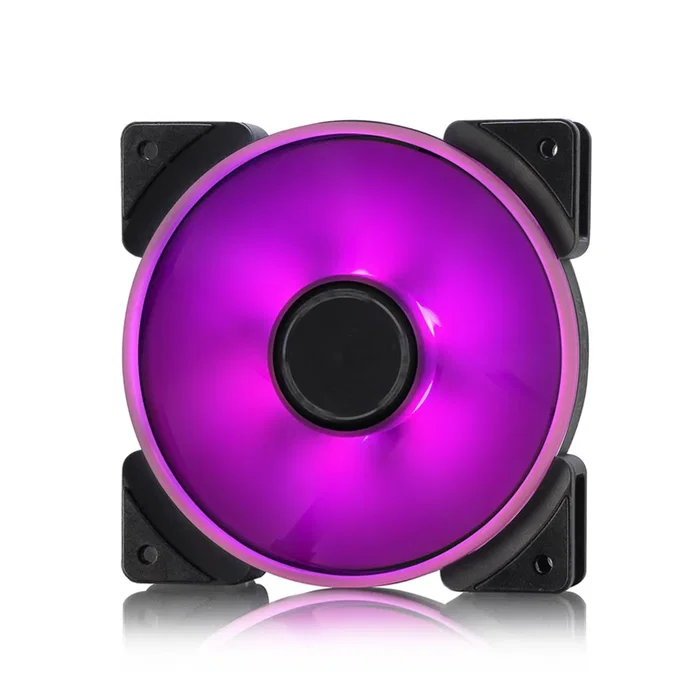 Fractal Design Ventilador Prisma AL-12 PWM ARGB - Ventilador PC 120mm Negro/Blanco con LED RGB y Control PWM - 1 Unidad