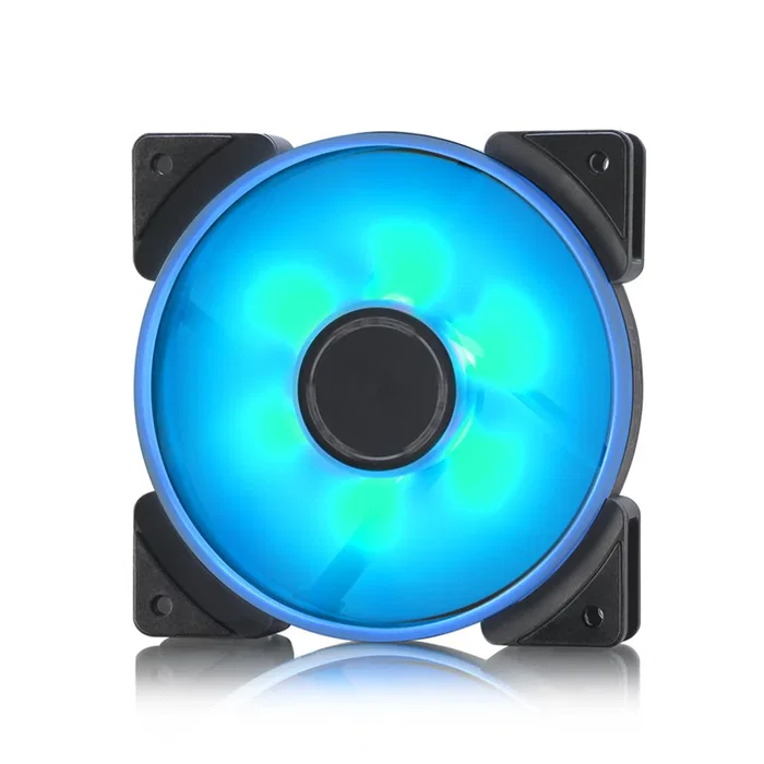 Fractal Design Ventilador Prisma AL-12 PWM ARGB - Ventilador PC 120mm Negro/Blanco con LED RGB y Control PWM - 1 Unidad