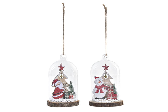 DKD Home Decor Decoración Colgante Navidad Tradicional Rojo 8 x 12 x 8 cm (6 Unidades) DKD Home Decor Decoración Colgante Navidad Tradicional Rojo 8 x 12 x 8 cm (6 Unidades)