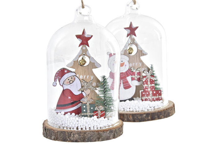 DKD Home Decor Decoración Colgante Navidad Tradicional Rojo 8 x 12 x 8 cm (6 Unidades) DKD Home Decor Decoración Colgante Navidad Tradicional Rojo 8 x 12 x 8 cm (6 Unidades)