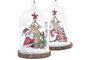 DKD Home Decor Decoración Colgante Navidad Tradicional Rojo 8 x 12 x 8 cm (6 Unidades)