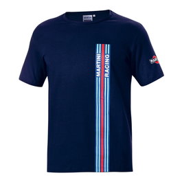 Sparco Camiseta Big Stripes Martini-R Azul XXL