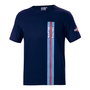 Sparco Camiseta Big Stripes Martini-R Azul XXL
