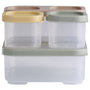 Day Juego de 4 Cajas Almacenamiento Alimentos 700ml 320ml 120ml Microondas Lavavajillas Verde Arena