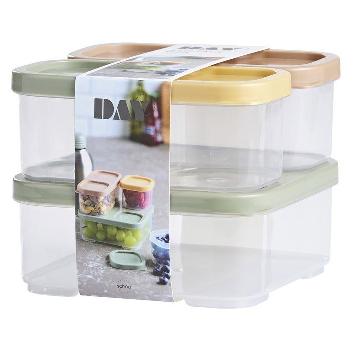 Day Juego de 4 Cajas de Almacenamiento para Alimentos Verde Arena