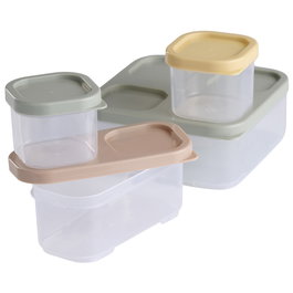 Day Juego de 4 Cajas Almacenamiento Alimentos 700ml 320ml 120ml Microondas Lavavajillas Verde Arena