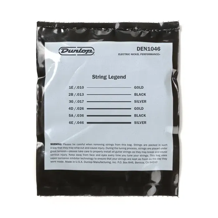 Dunlop Juego Eléctrica Nickel Medium 10-46 (Pack 3) Cuerdas para Guitarra