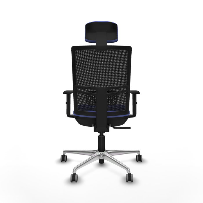 PIQUERAS Y CRESPO Silla de oficina Yunquera con mecanismo Sincro, Azul claro y Negro