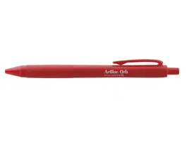 Artline Orb ECO Green Bolígrafo Retráctil con Tinta Aceite, Punta 1 mm, Color Rojo, Fabricado con 50% Material Reciclado