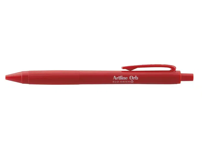Artline Orb ECO Green Bolígrafo Retráctil con Tinta Aceite, Punta 1 mm, Color Rojo, Fabricado con 50% Material Reciclado Artline Orb ECO Green Bolígrafo Retráctil con Tinta Aceite, Punta 1 mm, Color Rojo, Fabricado con 50% Material Reciclado