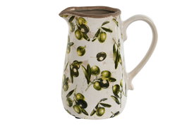 DKD Home Decor Jarra de Gres Olivo Verde 17x12x18,5 cm