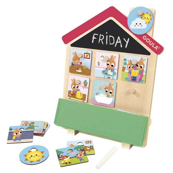 Diset Juego Rutinas Diarias para Niños 2 Años, Ayuda a Aprender y Organizar Rutinas, Incluye Casa de Madera y Tarjetas