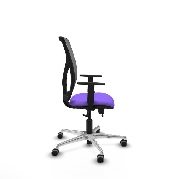 PIQUERAS Y CRESPO Silla de oficina Motilla con mecanismo Sincro/Traslack Lila y Gris