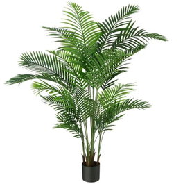 DKD Home Decor Planta Areca Verde con Pie de Cemento 80x80x169 cm