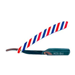 Zzmen Navaja Razor Scissors Barber Line con mango barber pole
