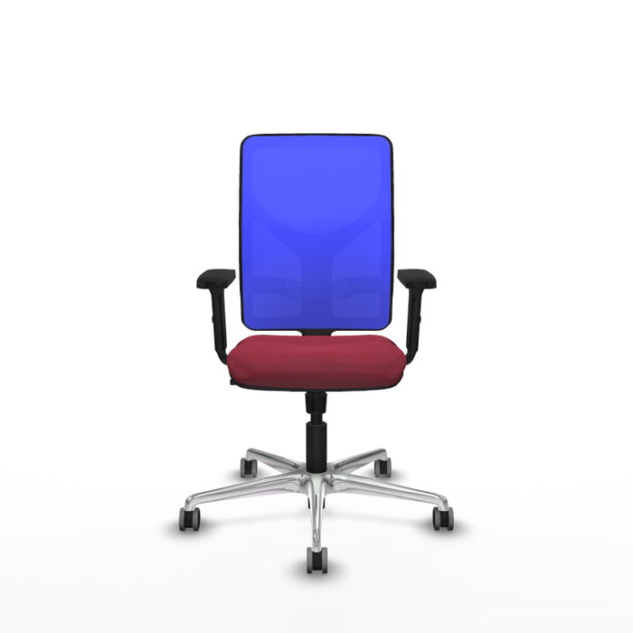 PIQUERAS Y CRESPO Silla de oficina Motilla con mecanismo Sincro, Granate y Azul