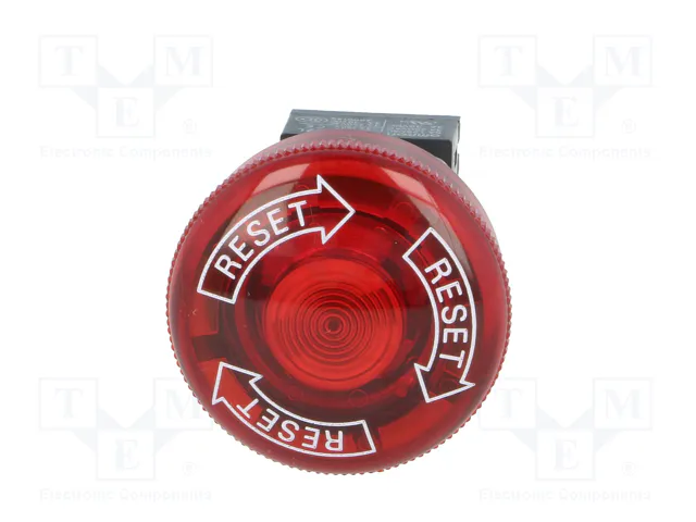 OMRON Interruptor de emergencia A165E-LS-24D-02 con LED 24V