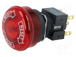 OMRON Interruptor de emergencia A165E-LS-24D-02 con LED 24V