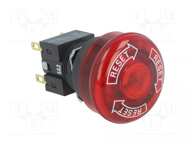 OMRON Interruptor de emergencia A165E-LS-24D-02 con LED 24V