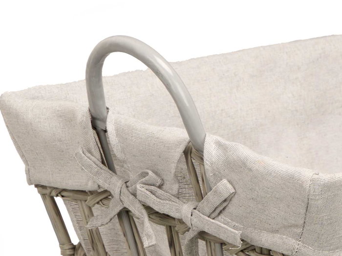 Kipit Cesto Rectangular con Asas Gris 47 x 26 x 31 cm (Set de 12)