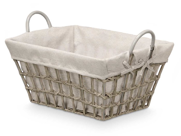 Kipit Cesto Rectangular con Asas Gris 47 x 26 x 31 cm (Set de 12)