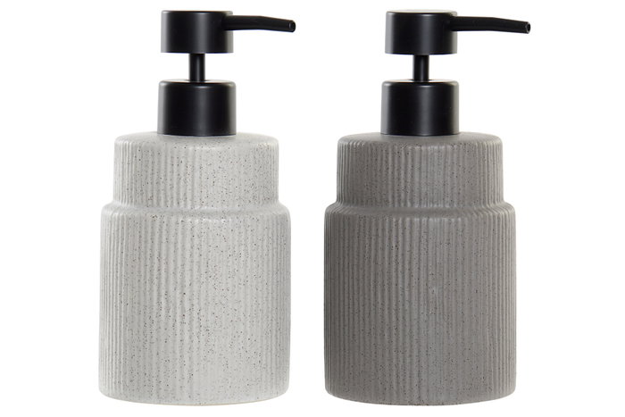 DKD Home Decor Dosificador de Gres y PVC 8x8x16,5 cm Surtido de 2 unidades DKD Home Decor Dosificador de Gres y PVC 8x8x16,5 cm Surtido de 2 unidades