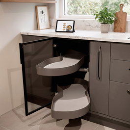 Herrajes Alk Riñón Extraíble Antracita para Mano Derecha - BACAN