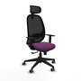 PIQUERAS Y CRESPO Silla de oficina Cilanco con mecanismo Sincro, Morado y Negro