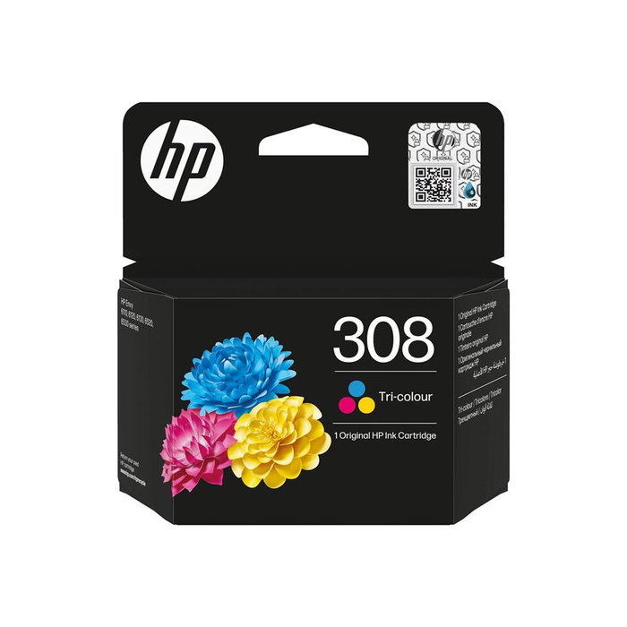 HP Cartucho de tinta 308 Cian Magenta Amarillo Original para impresoras HP Cartucho de tinta 308 Cian Magenta Amarillo Original para impresoras