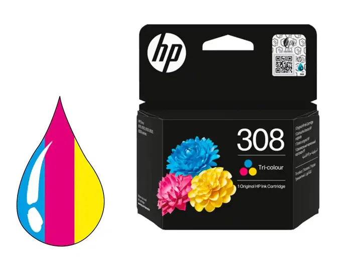 HP Cartucho de Tinta Original 308 Tricolor HP Cartucho de Tinta Original 308 Tricolor