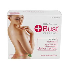 HILEFARMA + Bust 130 Cápsulas - Complemento Alimenticio para el Pecho con Isoflavonas de Soja y Lúpulo